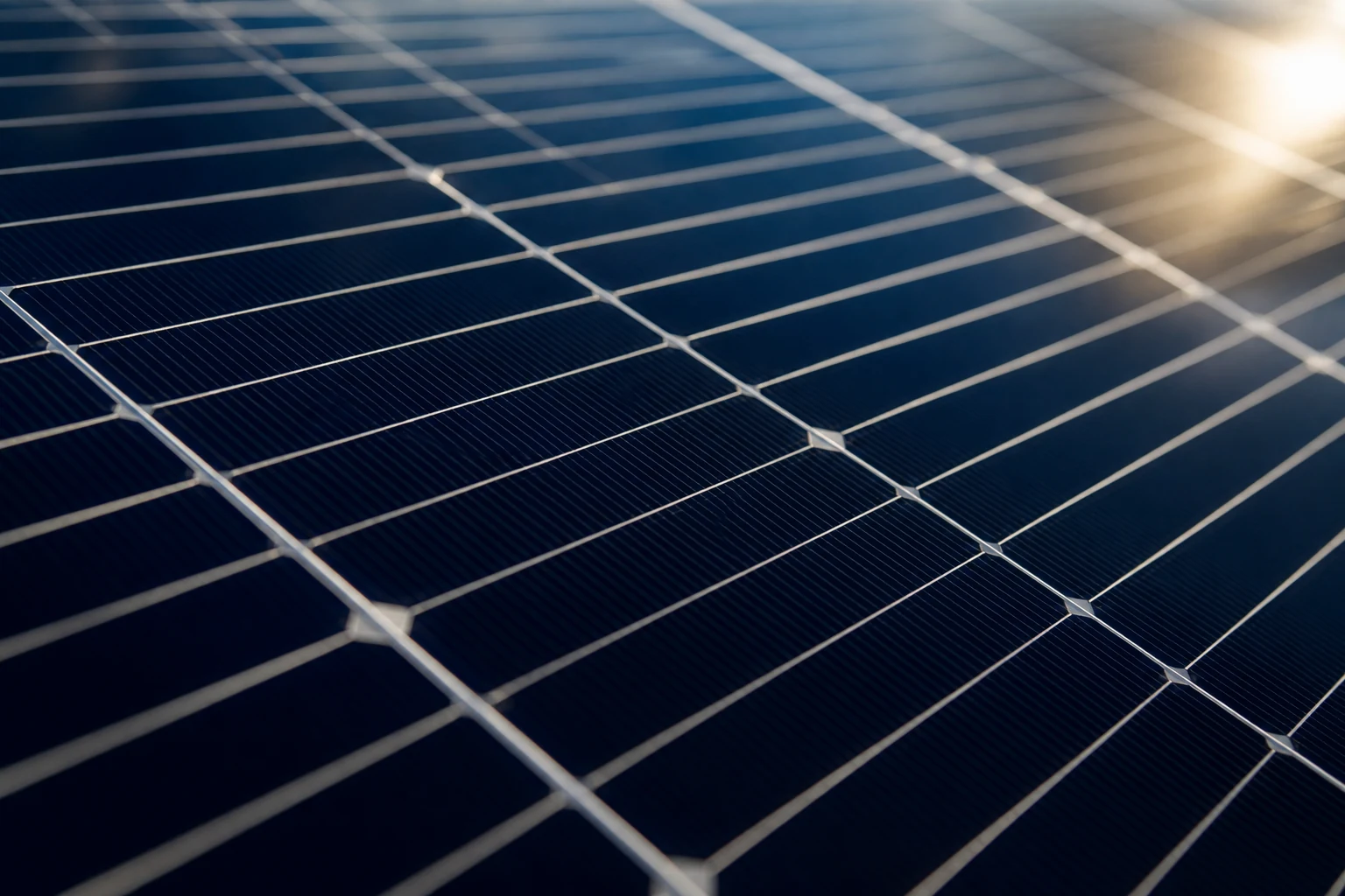 Détail de cellules photovoltaïques monocristallines Détail de cellules photovoltaïques monocristallines